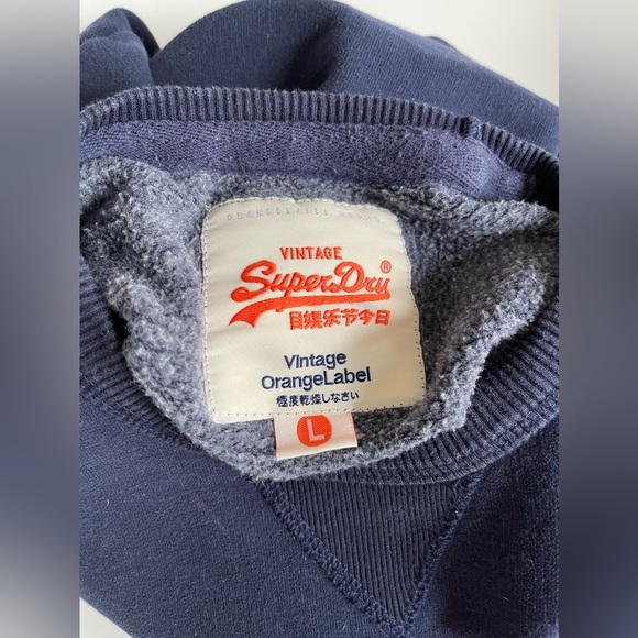 Superdry Crewneck Sweatshirt, Blue, L - Picture 4 of 4